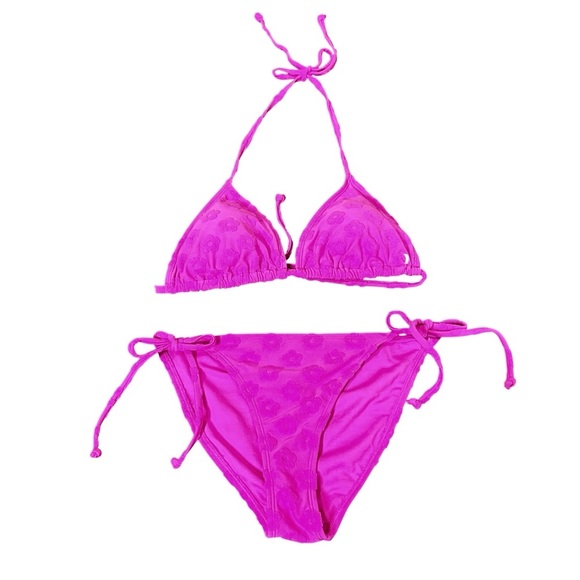 NWOT Hurley Pink Floral Matching Bikini Set Size Medium - Picture 2 of 6